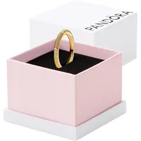 Pandora 163322C01 Ring für Damen Struktur & Steine Goldfarben, 50/15,9
