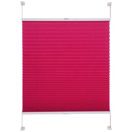 Liedeco Klemmfix Plissee verspannt 80 x 150 cm rot