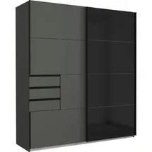 WIMEX Schwebetürenschrank Barcelona 225 x 208 x 65 cm Schwarz