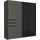 WIMEX Schwebetürenschrank Barcelona 225 x 208 x 65 cm Schwarz