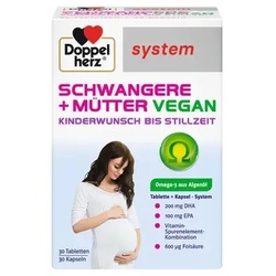 Doppelherz Schwangere+Mütter vegan syst.Kombipack. 60 St