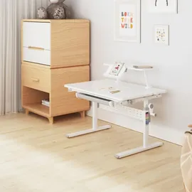 Ergo Office Kinderschreibtisch ER-483 70 x 50 cm Holz grau/weiß
