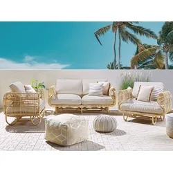 Sitzgruppe Rattan Beige DOLCEDO