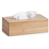 Zeller 25305 Kosmetiktücher-Box, Bamboo, L 27.5 x B 15.5 x 8.5 cm,