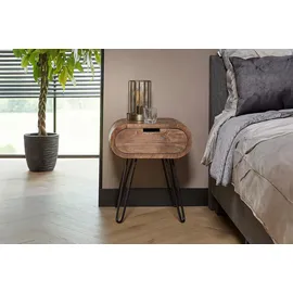 KAWOLA BAEL Beige Mangoholz 1 Schublade