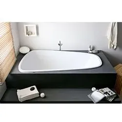 Hoesch Singlebath Duo Oval Badewanne 3686.010 weiss, 176,6x114,1cm, Einbauversion, rechts