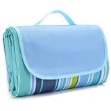 WAIZHIUA 200 x 200 cm große Picknickdecke für den Außenbereich, wasserdicht, Strandmatte, Stranddecke, tragbar, faltbar, Picknickdecke für Strand, Park, Camping, Wandern, Familienkonzerte