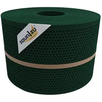 zaunzu® Sichtschutzstreifen 50 m x 19 cm x 0,1 cm Grün Metall
