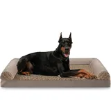 FURTIME Orthopädisches Hundebett Grosse Hunde Ergonomisches Hundekissen XXL - 122x89 cm Hundesofa Waschbares Hundekissen mit Abnehmbarem rutschfest Fütterung Schaumstoff Hundebett Orthopädisch