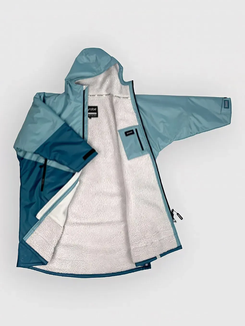Dryrobe Advance Long Sleeve Surf Poncho blue light grey Gr. M