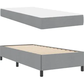 vidaXL Boxspringbett 100 x 200 cm Hellgrau