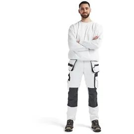 Blåkläder Blaklader 107916451098C56 4-Wege Stretch Malerhose Weiß/Dunkelgrau, Größe C56