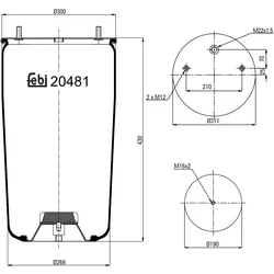 FEBI BILSTEIN Federbalg, Luftfederung 20481 0542941010