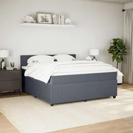 vidaXL Boxspringbett 180 x 200 cm Dunkelgrau