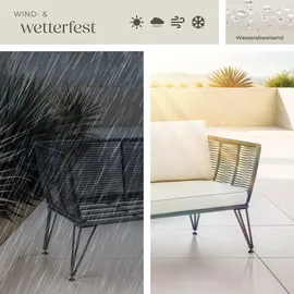 Tectake tectake® Garten-Loungesofa, Sundo im Rope-Design mit Polyrattan