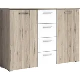 INOSIGN Kombikommode »Beta Breite 132 cm, zeitlose Schubladenkommode, Anrichte«, Sideboard, viel Stauraum, 2-türig 4 Schubladen, 132x38x93cm,