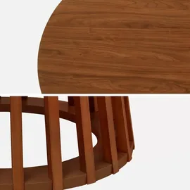 sweeek Esstisch Ø 120 cm nussbaumfarben