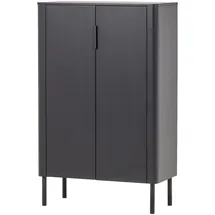 Woood Gunnar Schrank 135 x 85 x 39 cm Schwarz