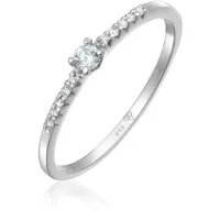 Elli DIAMONDS Elli DIAMONDS Ring Diamant Verlobung Hochzeit (0.11 ct) 585 Weißgold Ringe Damen