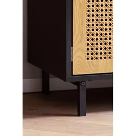 Wohnling Sideboard 80 x 86,5 x 40 cm Schwarz