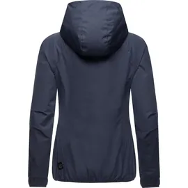 Ragwear wasserdichte und atmungsaktive Damen Übergangsjacke leichte kurze Funktionsjacke mit Kapuze Dizzie Tech YOUMODO Navy Gr. S - S