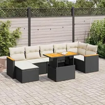 vidaXL Garten-Lounge-Set 8-tlg. schwarz