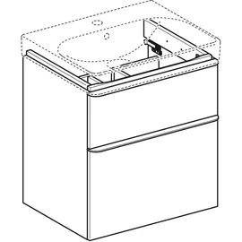 Geberit Smyle Square Waschtischunterschrank 2 Laden
