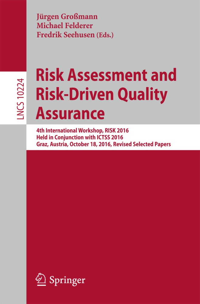 Risk Assessment And Risk-Driven Quality Assurance  Kartoniert (TB)
