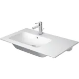 Duravit ME by Starck Möbelwaschtisch 2345830000 83x49cm, asymmetrisch, Becken links, mit Überlauf, Hahnlochbank, 1 Hahnloch weiß