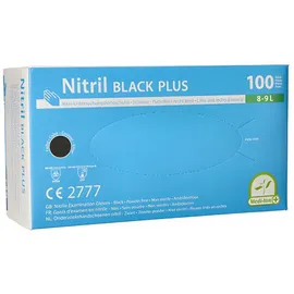 Medi-Inn Nitril Black Plus Einmalhandschuhe schwarz, puderfrei L / 10 x 100 = 1000 Stück