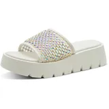 Marco Tozzi Guido Maria KRETSCHMER by Marco Tozzi Damen Sandale weiches Feel Me Fußbett weiches Innenfutter Stylisch, weiß (Offwhite), 40 EU