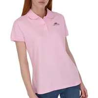 FRUIT OF THE LOOM Damen Polo-Shirt mit Vintage-Logo, rose,