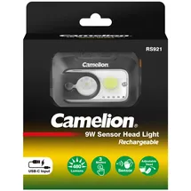 Arcas 5W LED Stirnleuchte mit Sensor, Akku wiederaufladbar, geeignet zum Joggen, Arbeit, Outdoor, Camping, Wandern, Angeln