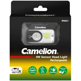 Arcas 5W LED Stirnleuchte mit Sensor, Akku wiederaufladbar, geeignet zum Joggen, Arbeit, Outdoor, Camping, Wandern, Angeln