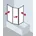 Faltwand 2 1-flügelig V2TS2080141YK 79-81 3x140cm silber m ESG SR Opaco Clean