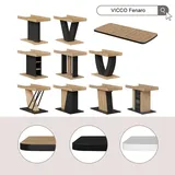 Vicco Fenaro 120 x 80 cm ausziehbar Schwarz/Eiche
