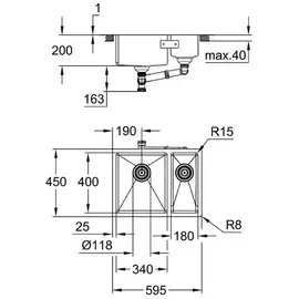 Grohe K700 Edelstahlspüle