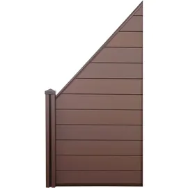 Mendler Windschutz WPC-Sichtschutz Sarthe 0,98 m braun WPC