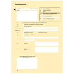 RNK Postzustellungsurkunde 2046 A4 gelb 2 Seiten