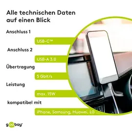 goobay USB-A auf USB-C 0,15 m Schwarz
