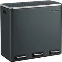 Songmics Mülleimer 3 x 18 l Grüngrau