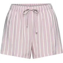 LASCANA Schlafshorts Gestreift Rosa 40