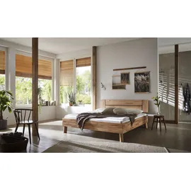 Home Affaire Massivholzbett HOME AFFAIRE "Chavot II", beige (kernbuche), B:186cm H:77cm L:208cm, Betten, Massivholzbett, wahlweise in Kernbuche oder Wildeiche erhältlich