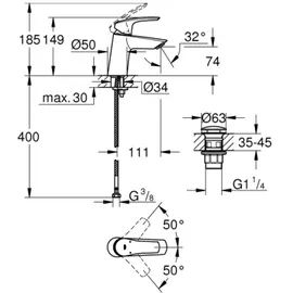 Grohe Eurosmart Einhandmischer Mattschwarz