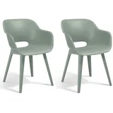 ALLIBERT Akola Gartenstuhl 55,2 x 56,7 x 84,1 cm grün 2 St.