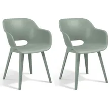 ALLIBERT Akola Gartenstuhl 55,2 x 56,7 x 84,1 cm grün 2 St.