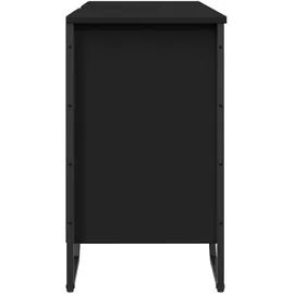 vidaXL Waschbeckenunterschrank Schwarz 91x35x60 cm Holzwerkstoff
