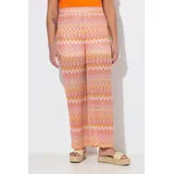 Angel Of Style by Happy Size Schlupfhose weites gerades Bein Zackenmuster Flamingo 56