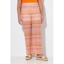Angel Of Style by Happy Size Schlupfhose weites gerades Bein Zackenmuster Flamingo 56