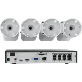 Reolink Überwachungskamera Set, Outdoor, 4X 8MP PoE Bullet Überwachungskamera+8CH 2TB HDD nvr, Personen-/Fahrzeugerkennung, 30m Nachtsicht, 24/7